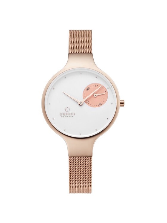 Obaku Obaku Zegarek V201LDVWMV Różowe złoto