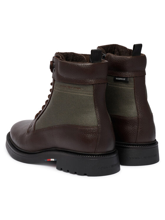 Tommy Hilfiger Tommy Hilfiger Зимни обувки Corporate Casual Mix W Wpm Boot FM0FM05988 Тъмнокафяв