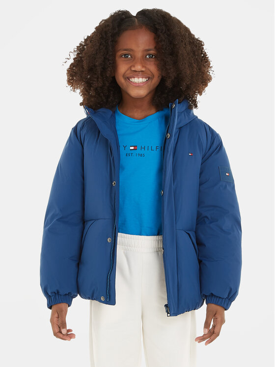 Tommy Hilfiger Vatovaná bunda KS0KS00488 Modrá Relaxed Fit