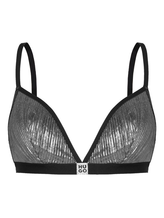 HUGO HUGO Sutien Bralette Plisse 50549909 Argintiu