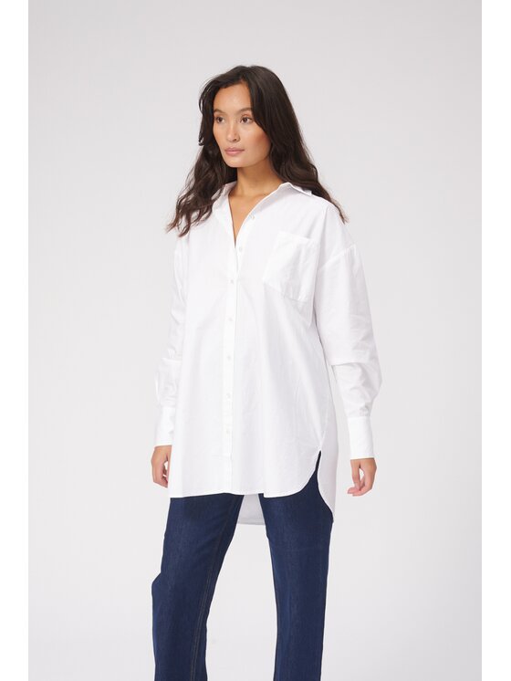TeeShoppen TeeShoppen Koszula Koszulka Oversized Biały Oversize
