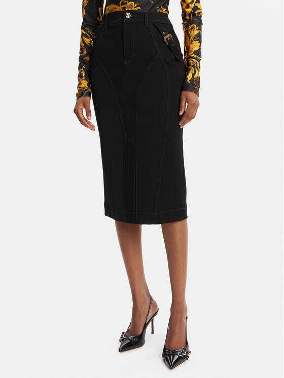 Versace Jeans Couture Versace Jeans Couture Džínová sukně 79HAE84M DT037 Černá Slim Fit