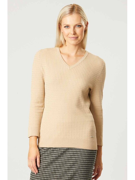 QUIOSQUE QUIOSQUE Sveter Quiosque 6NT004103 Béžová Regular Fit