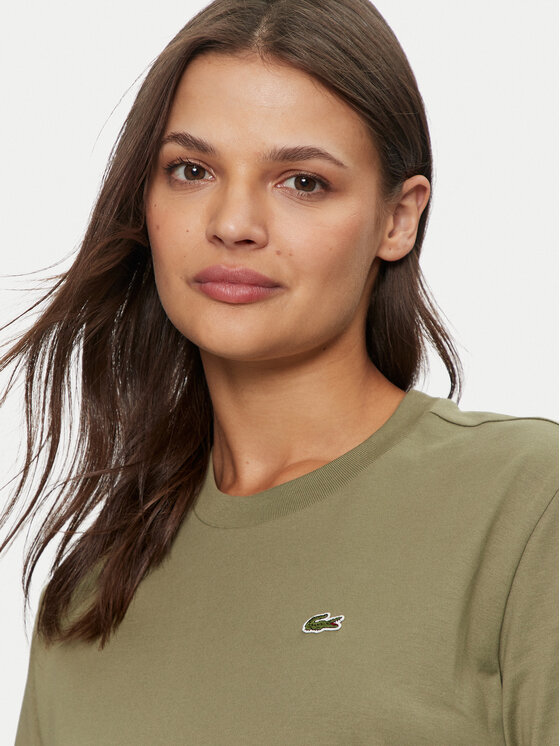 Lacoste Lacoste Футболка TF7215 Хакі Loose Fit