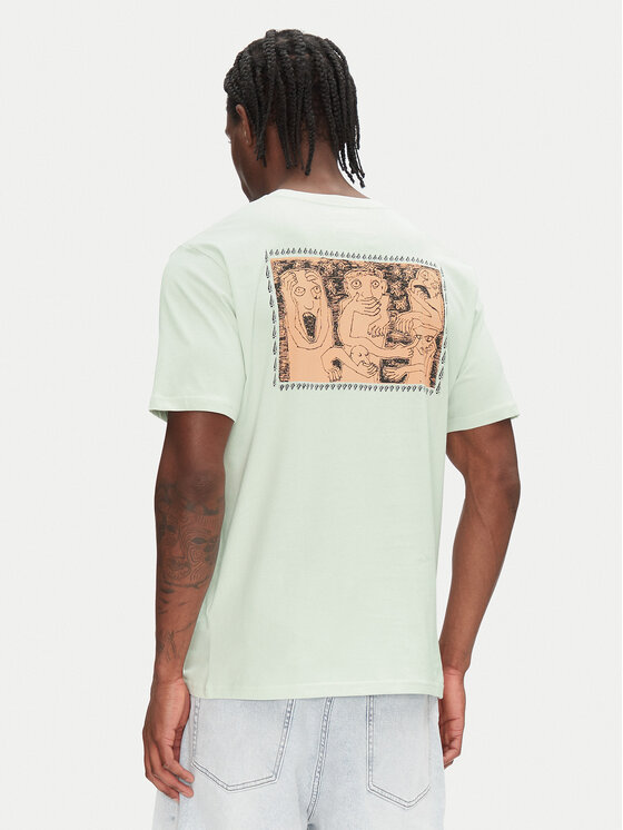 Volcom Volcom T-krekls Crazybal A3512554 Zaļš Classic Fit