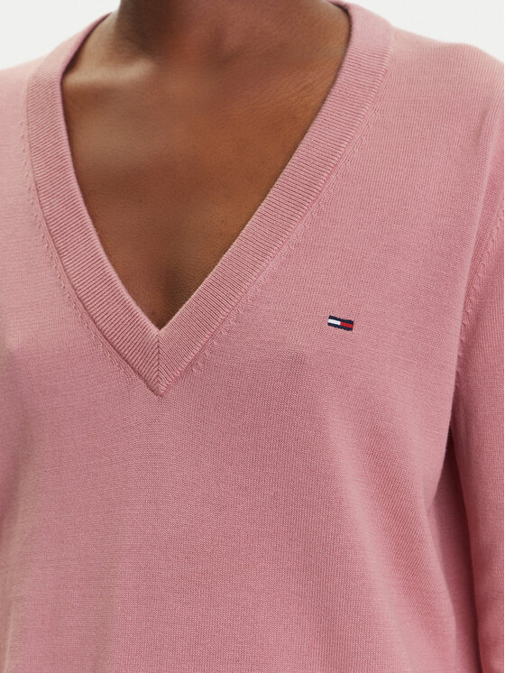 Tommy Jeans Tommy Jeans Sweter Essential DW0DW19888 Różowy Regular Fit