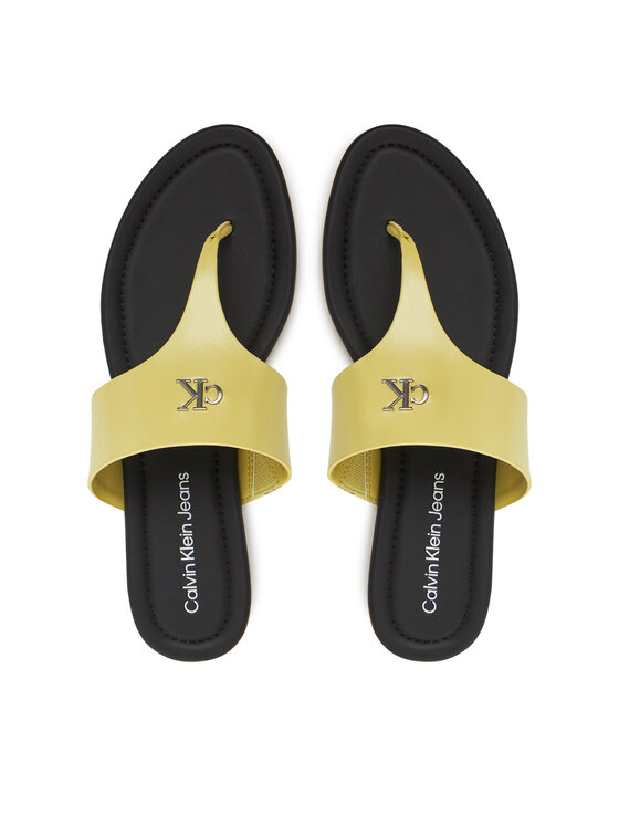 Calvin Klein Jeans Žabky Flat Sandal Toepost Mg YW0YW01691 Zelená