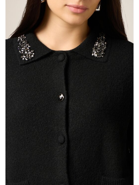 Oltre Oltre Cardigan M358J005098N033 Nero Regular Fit