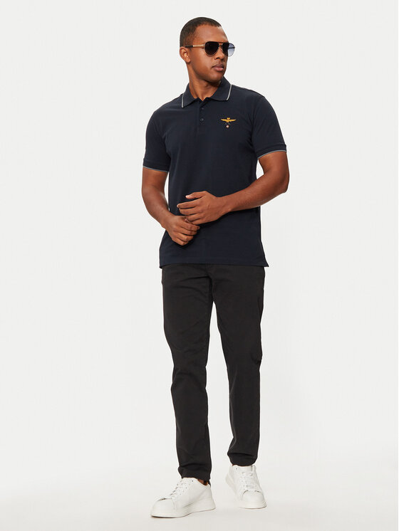 Aeronautica Militare Aeronautica Militare Штани з тканини 242PA1381CT3170 Чорний Regular Fit