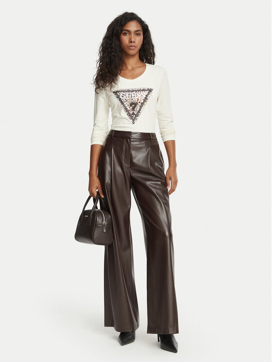 Guess Guess Bluzka W6BI57 K7387 Beżowy jasny Regular Fit