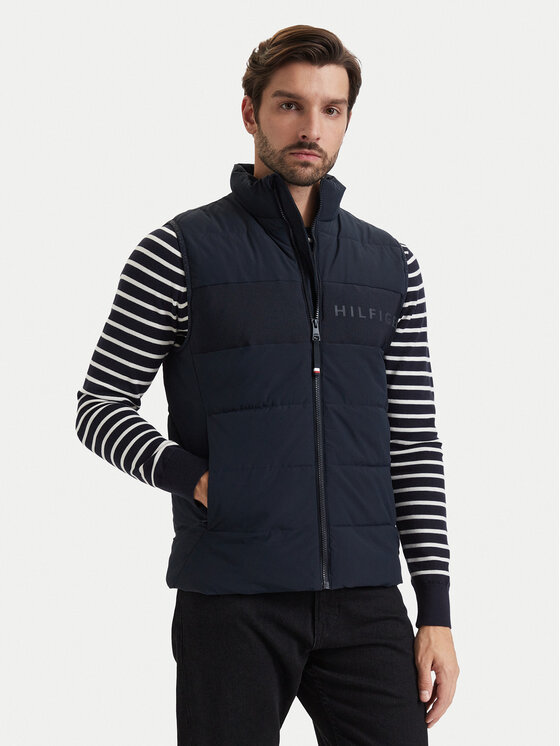Tommy Hilfiger Tommy Hilfiger Mellény Branded MW0MW45275 Sötétkék Regular Fit