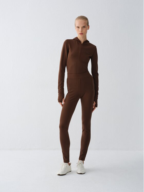 La Mania La Mania Bluza MANDIE Brązowy ciemny Basic Fit