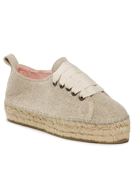 Manebi Manebi Espadrilky Lace-Up Espadrilles O 7.1 E0 Béžová
