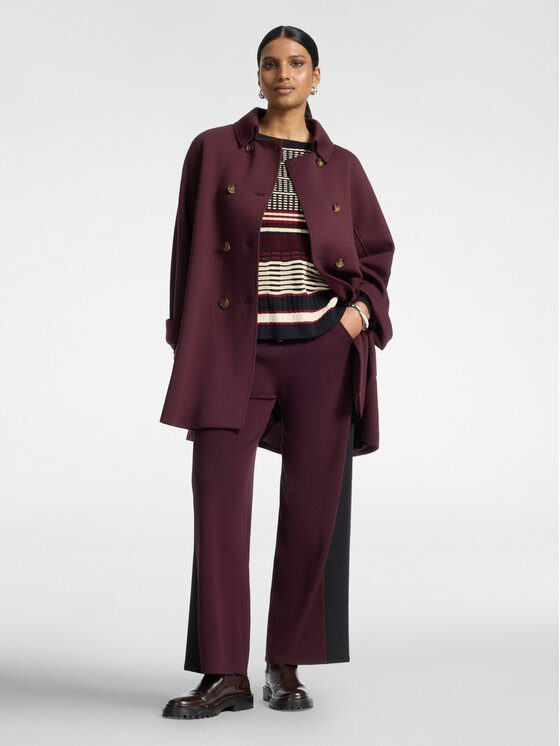 Elena Mirò Elena Mirò Cappotto invernale 8017P000079N039 Bordeaux Boxy Fit