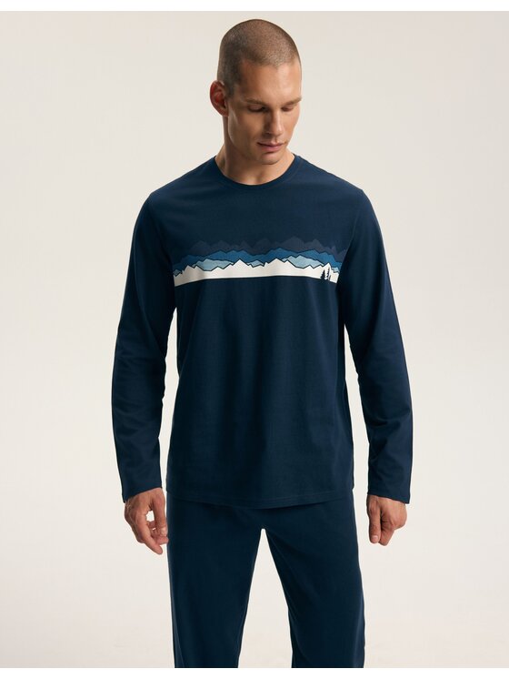 Henderson Henderson Piżama 45492 Granatowy Regular Fit