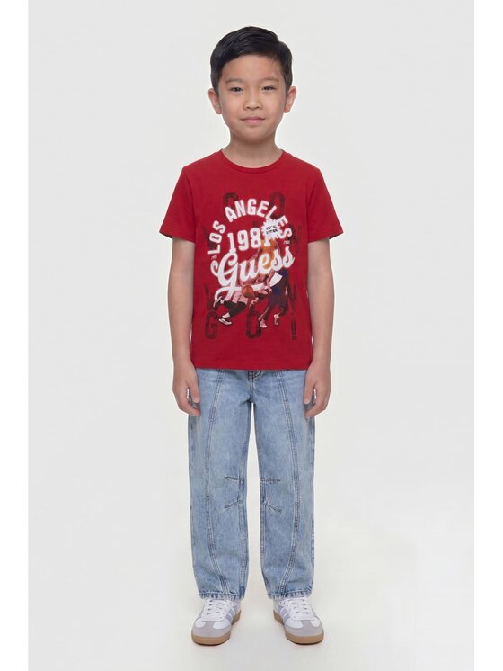 Guess Kids Guess Kids T-Shirt 183145 Czerwony Classic Fit
