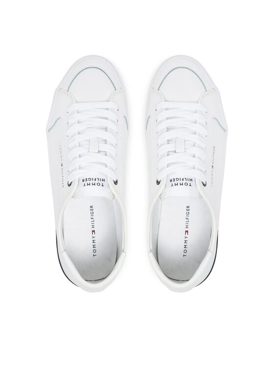 Tommy Hilfiger Tommy Hilfiger Tenisice Core Corporate Vulc Leather FM0FM05399 Bijela