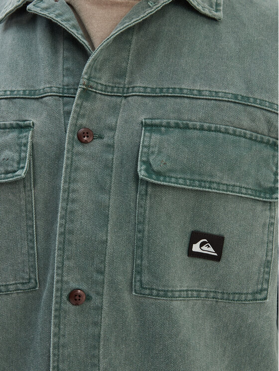 Quiksilver Quiksilver camicia di jeans Mohab Washed Twill EQYWT04654 Verde Oversize