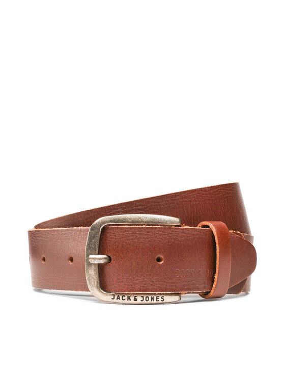 Jack&Jones Vīriešu josta Jackpaul Leather Belt 12111286 Brūns