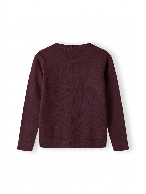 minoti minoti Sweter 27KNIT61B Bordowy Regular Fit