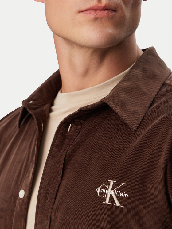 Calvin Klein Jeans Calvin Klein Jeans Πουκάμισο LV04RH114G Σκούρο καφέ Regular Fit