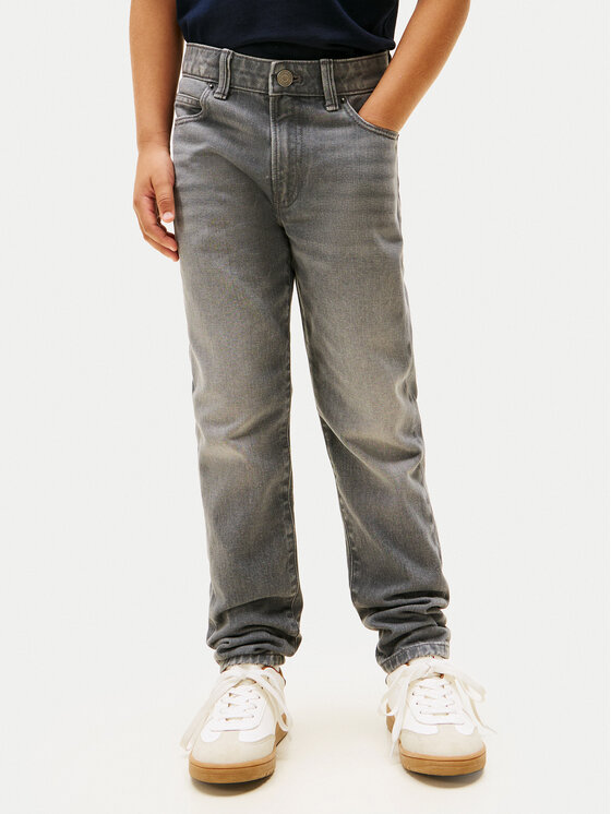 Tommy Hilfiger Blugi KB0KB10038 D Gri Straight Fit