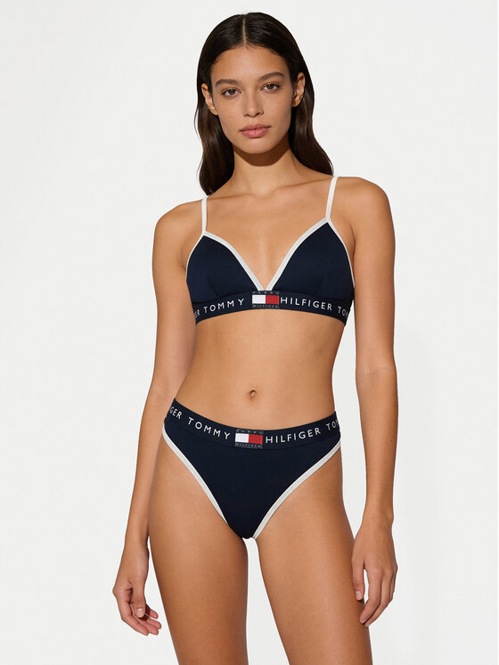 Tommy Hilfiger Tommy Hilfiger Podprsenka Bralette UW0UW06271 Tmavomodrá