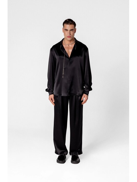 LE POSSÉ LE POSSÉ Camicia MSSWCF Nero Regular Fit