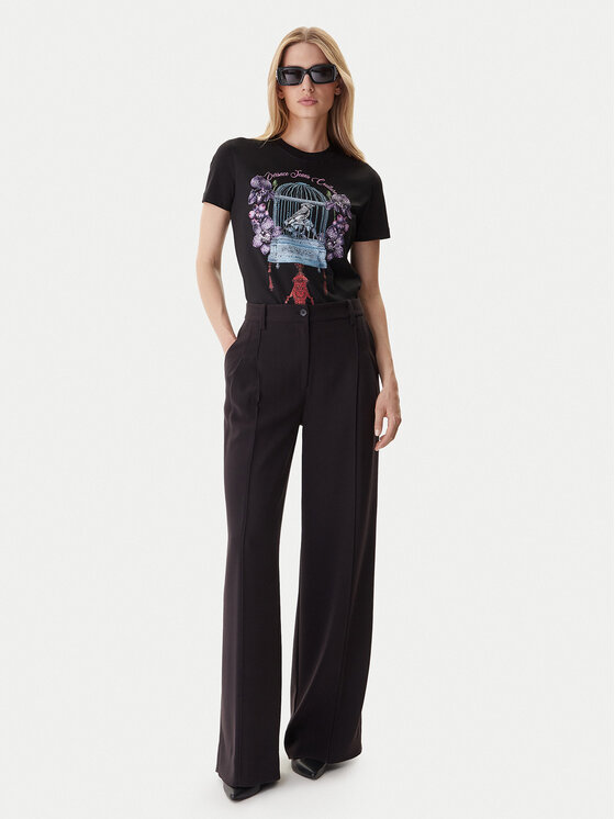 Versace Jeans Couture Versace Jeans Couture Póló 79HAHP04 CJ01P Fekete Regular Fit