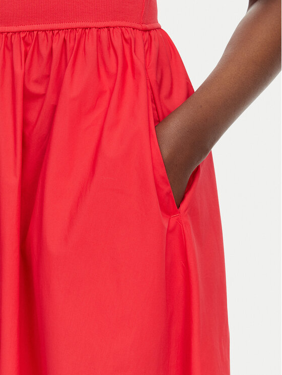 Tommy Jeans Tommy Jeans Sommerkleid DW0DW22593 Rot Regular Fit