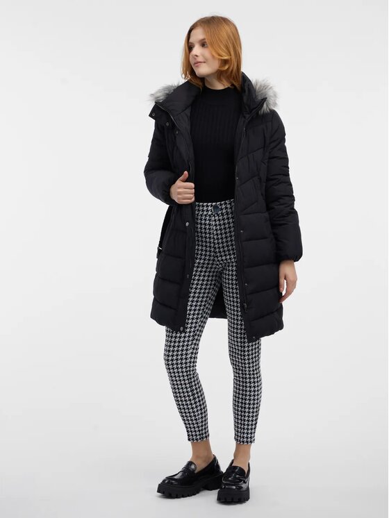 Orsay Orsay Płaszcz 810081660000__46 Czarny A-Line Fit