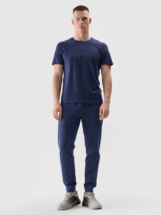 4F 4F Koszulka techniczna BASIC+ Granatowy Regular Fit