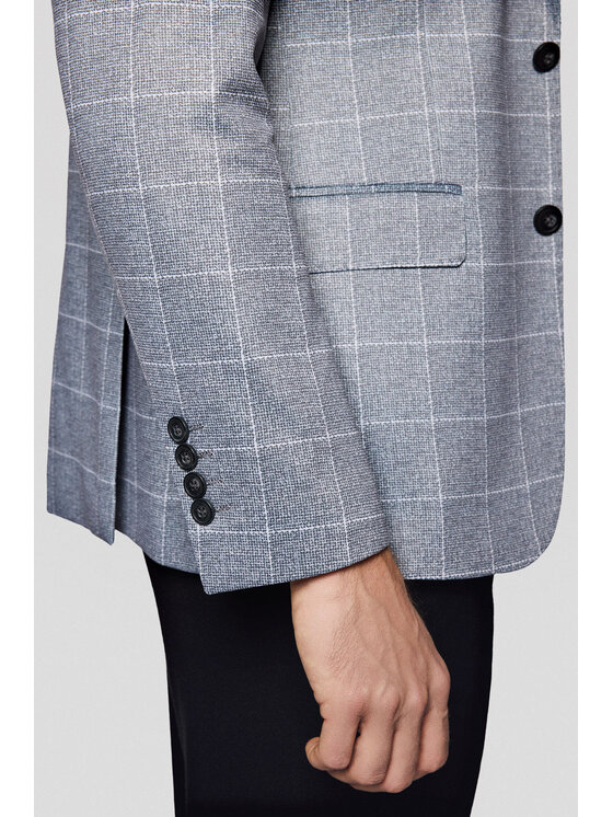 Lancerto Lancerto Marynarka Arborea MA131125000008 Szary Slim Fit