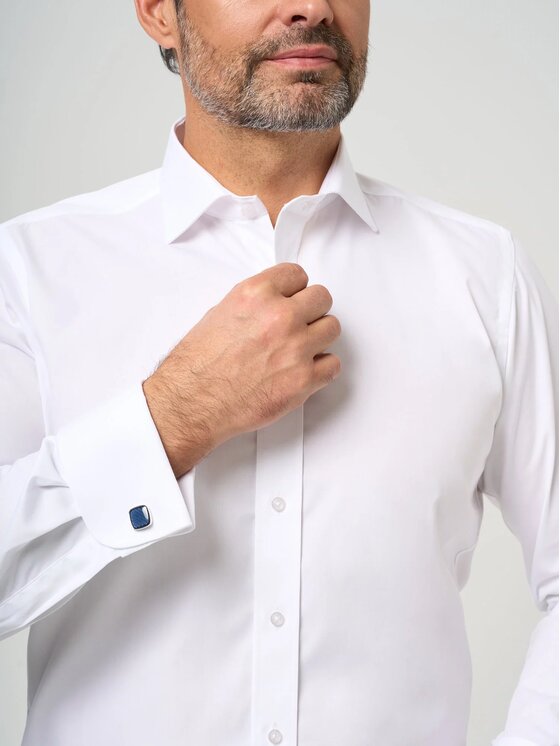 Willsoor Willsoor Koszula s40535 Biały Slim Fit