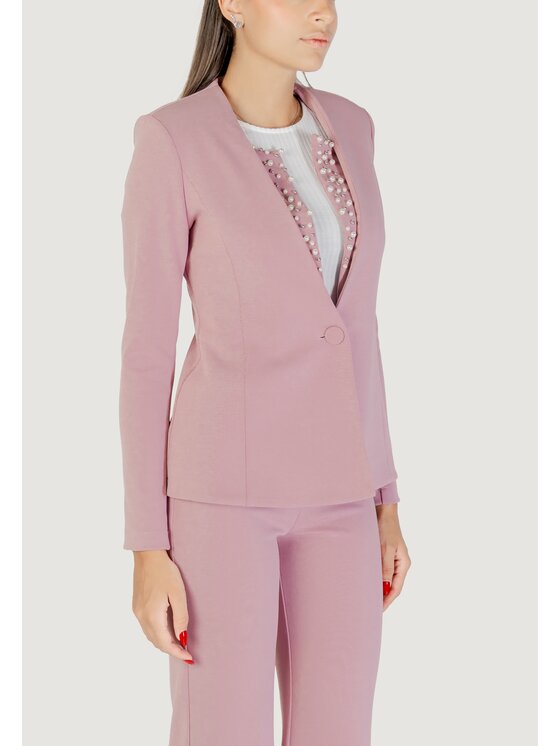 Rinascimento Rinascimento Μπουφάν γυναικείο CFC0125518 Ροζ Blazer Fit