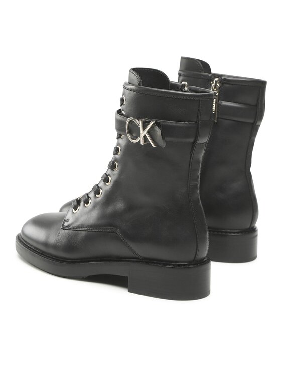 Calvin Klein Calvin Klein Gležnjače Rubber Sole Combat Boot W Hw HW0HW01254 Crna