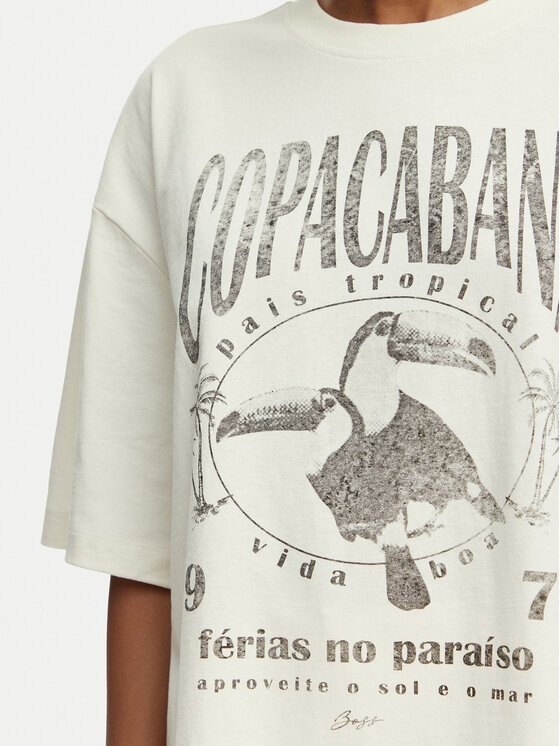 BOSS BOSS T-särk C_Eboys_2 50559078 Kreemjas Relaxed Fit