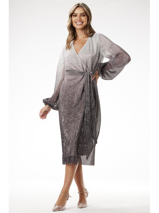 Awama Awama Abito da sera A702 Argento Basic Fit