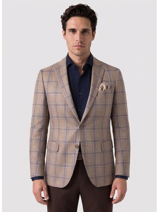 Pako Lorente Pako Lorente Marynarka P26WF-3X-016 Brązowy Slim Fit