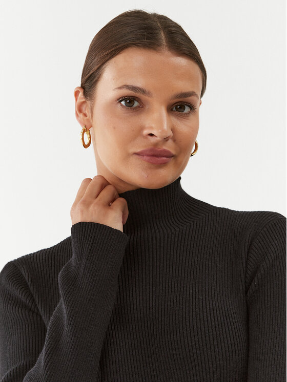 Silvian Heach Silvian Heach Плетена рокля GPA23347VE Черен Slim Fit