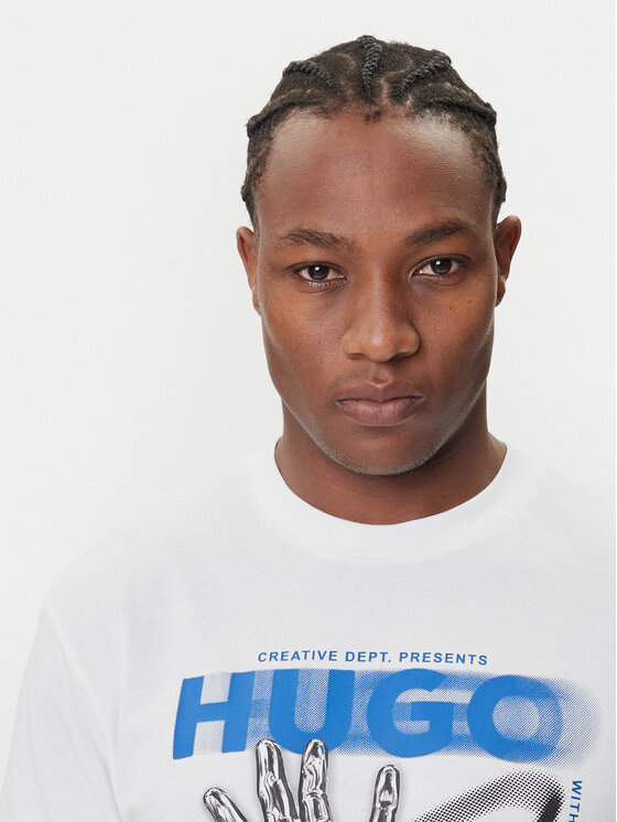 HUGO HUGO T-Shirt Nopix 50543494 Biały Regular Fit