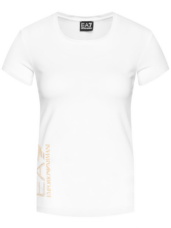 EA7 Emporio Armani EA7 Emporio Armani Tričko 6HTT03 TJ2HZ 1100 Biela Slim Fit