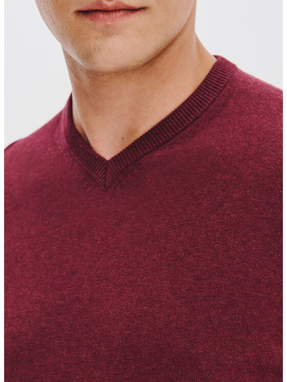 Pako Lorente Pako Lorente Sweter P25WB-2X-027 Bordowy Classic Fit