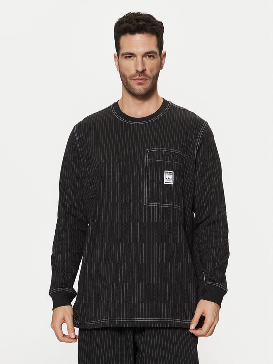adidas S dlhými rukávmi Wabash JP4479 Čierna Loose Fit