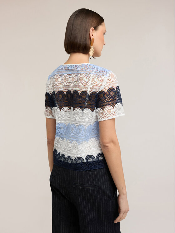 Motivi Motivi Blusa 2659Q001923N0R2 Turchese Boxy Fit