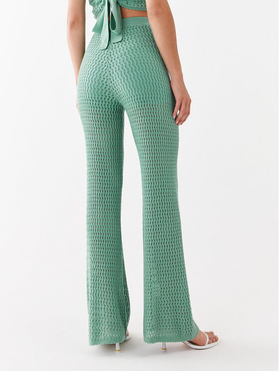 Guess Guess Текстилни панталони Yasmina W3GB01 Z2WK0 Зелен Relaxed Fit
