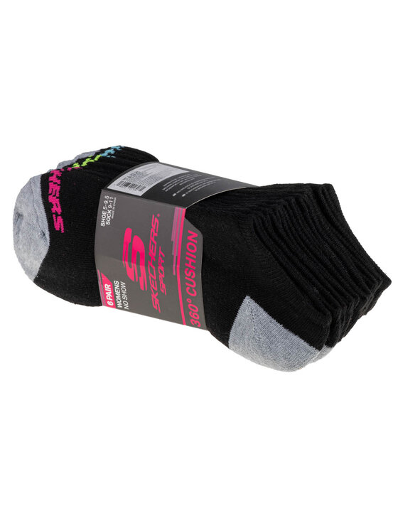 Skechers Skechers Calzini corti da uomo Skechers Boys 6pk No Show Socks Nero