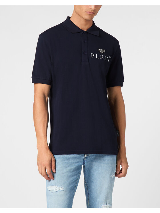 PHILIPP PLEIN PHILIPP PLEIN Polokošeľa 9553 Modrá Slim Fit