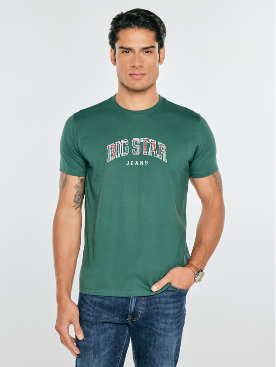 BIG STAR BIG STAR T-Shirt MERON Zielony Basic Fit