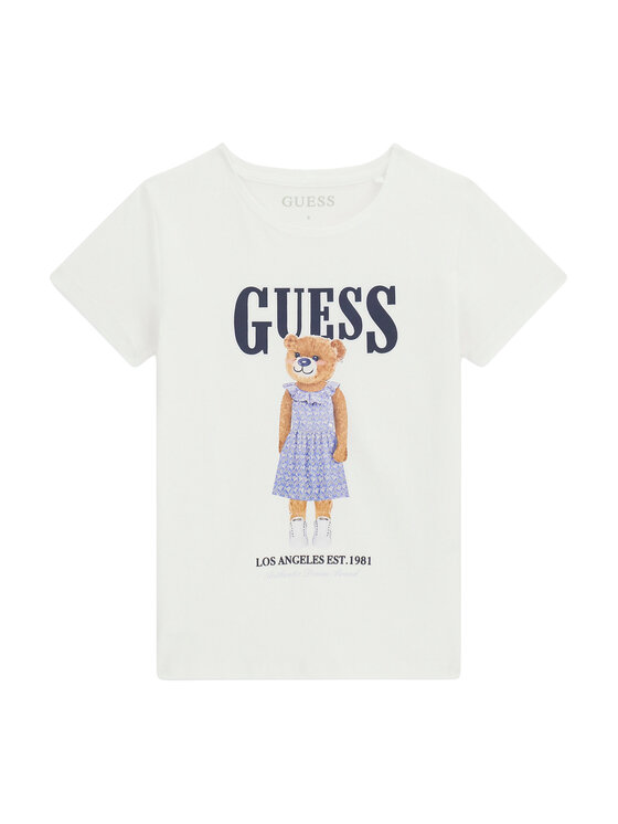 Guess Tricou J6GI04 K6YW4 Alb Regular Fit